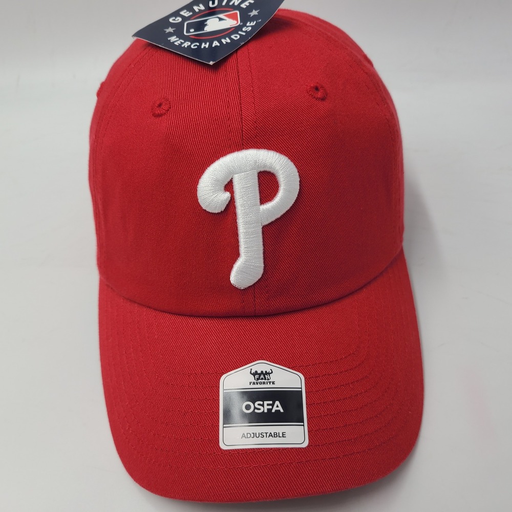 Philadelphia Phillies Hat Strapback Fan Favorite Clean Up Red White MLB Logo Men
